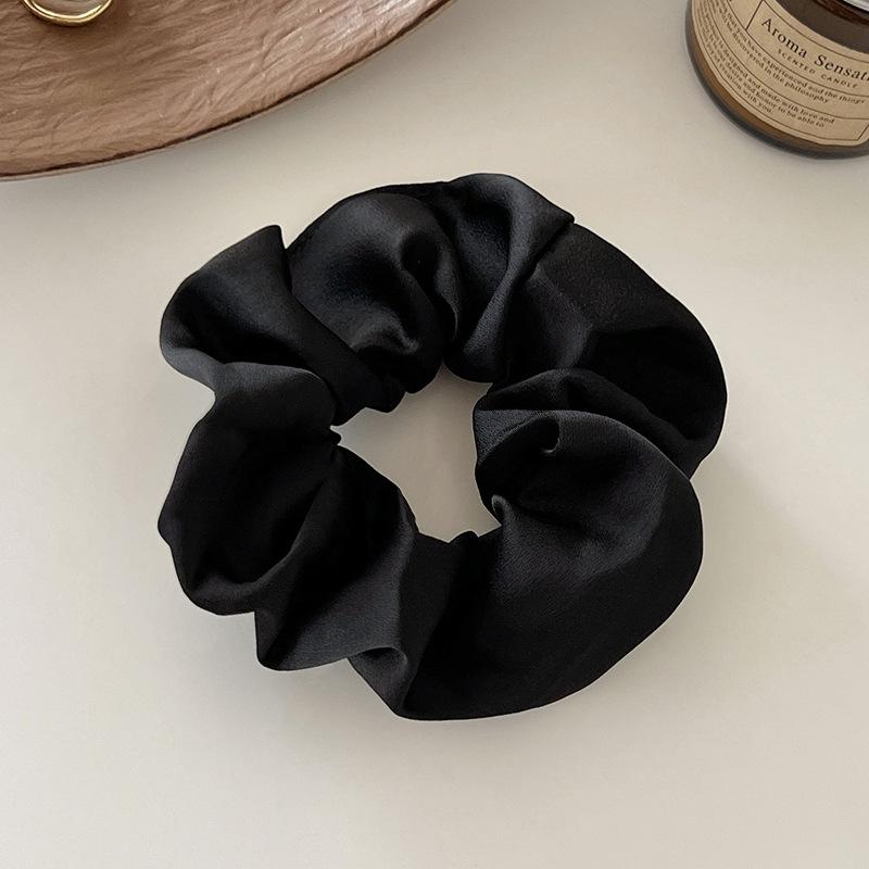 

1pcs Classic Black, White & Brown High-End Hair Scrunchies, Bun Holders, Suitable For Daily Wear, Travel, Beach, Gifting, Hair Accessories For Women чёрный