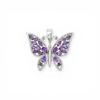 Butterfly charm pendant - 925 silver amethyst gemstone pendant, gift for daughter