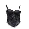 Sleeveless Lace Corset Slim Fit Crop Tops Elegant Suspender Vest  Spring Summer