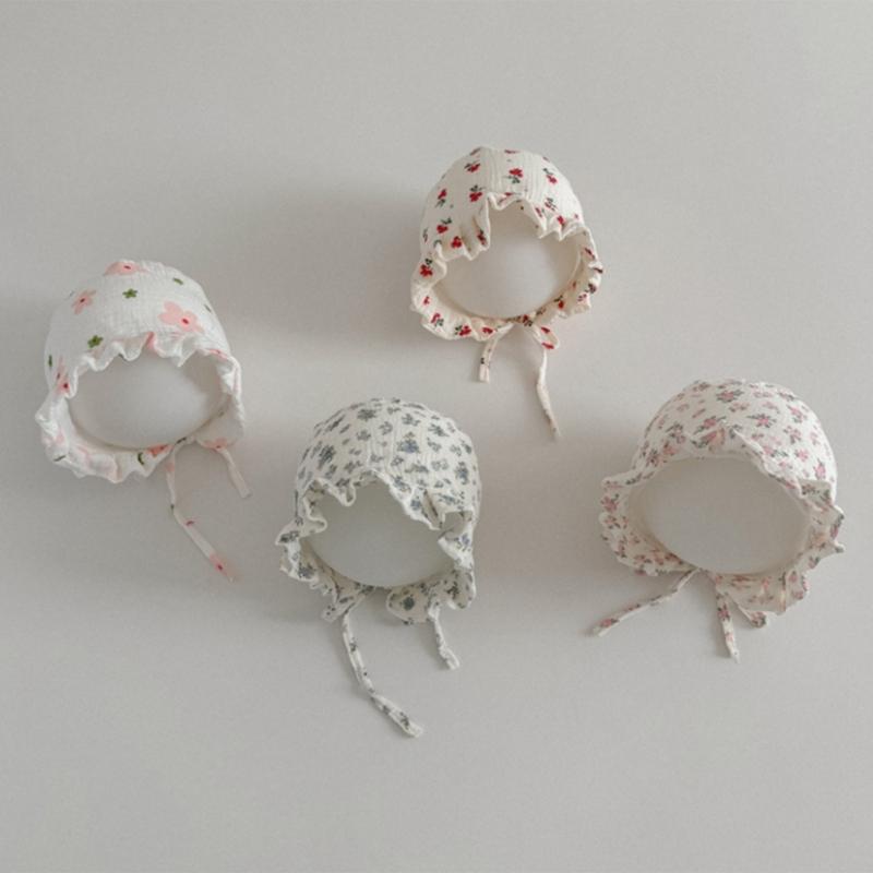 Verstellbare Spitze Baby Mädchen Haube Hut Prinzessin Stil Sommer Mütze Niedlich & Bequem Baby Hut für Neugeborene Säugling Prinzessin