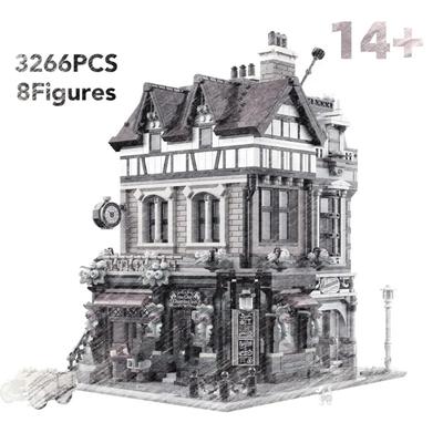 Kreativní modulární stavebnice do rohu ulice Kreativní experti v oblasti architektury street view cihlové hračky děti adu