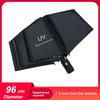 Dual Use Umbrella Automatic Open Close Eight Ribs 96cm Diameter for Rain and Shine Use