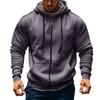 Sudadera con capucha polar casual deportiva para hombre Sudadera con capucha con cremallera Sudadera abrigo multibolsillo