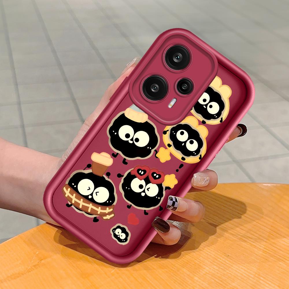 

Мягкий силиконовый квадратный чехол с рисунком лестницы для телефона, полное покрытие, противоударный защитный резиновый чехол для камеры для Xiaomi Redmi Xiaomi Poco M6 Pro 4G темно-красного