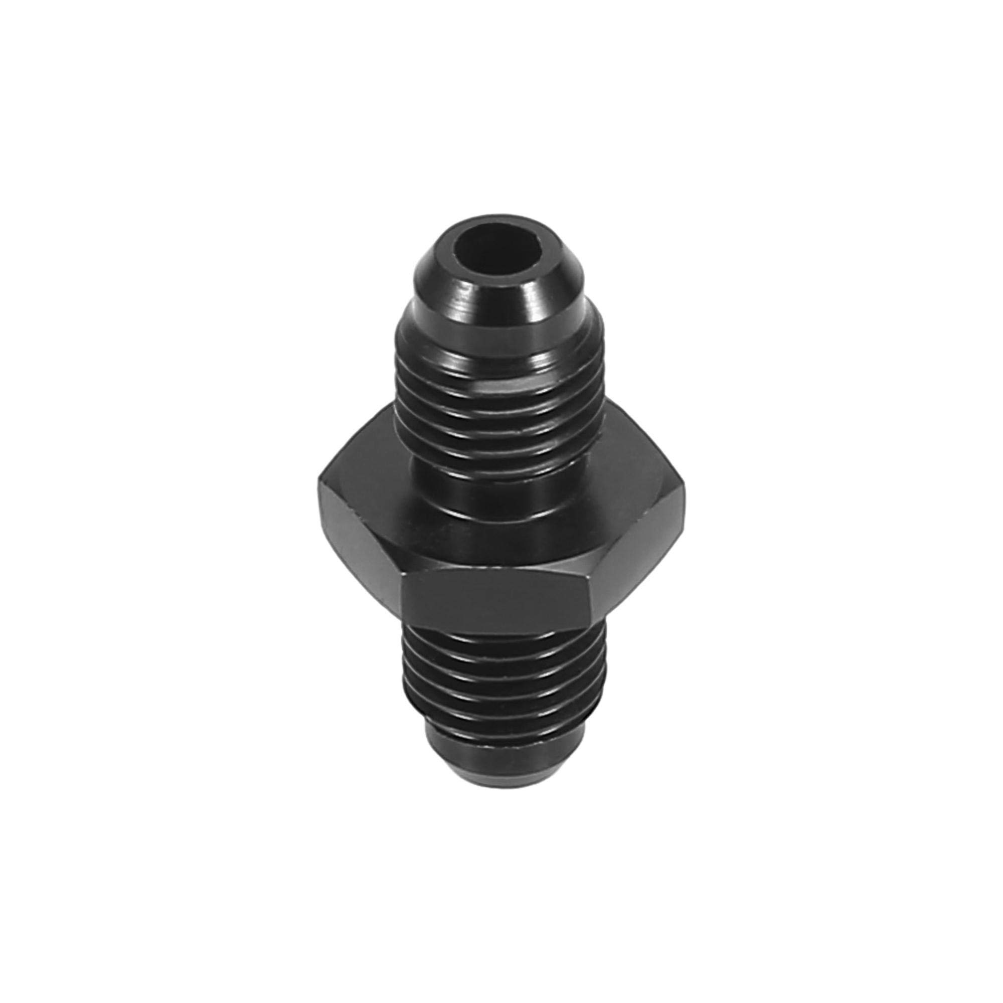 

X AUTOHAUX Fitting Hose End AN4-AN4 Male AN Type Auto Parts Connection Adapter Aluminum Alloy Black 1 Pack 33x17mm