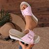 Sandales d'été à plateforme épaisses pour femmes avec boucle de ceinture, Chaussures décontractées légères, Disponibles en grandes tailles.