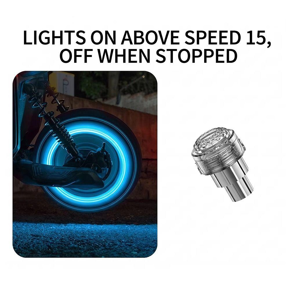 2Pcs Motion Sensor LED Neon Flash Lamp Single/Seven Colors Rim Strobe Warning Lamp  Bicycle Tire