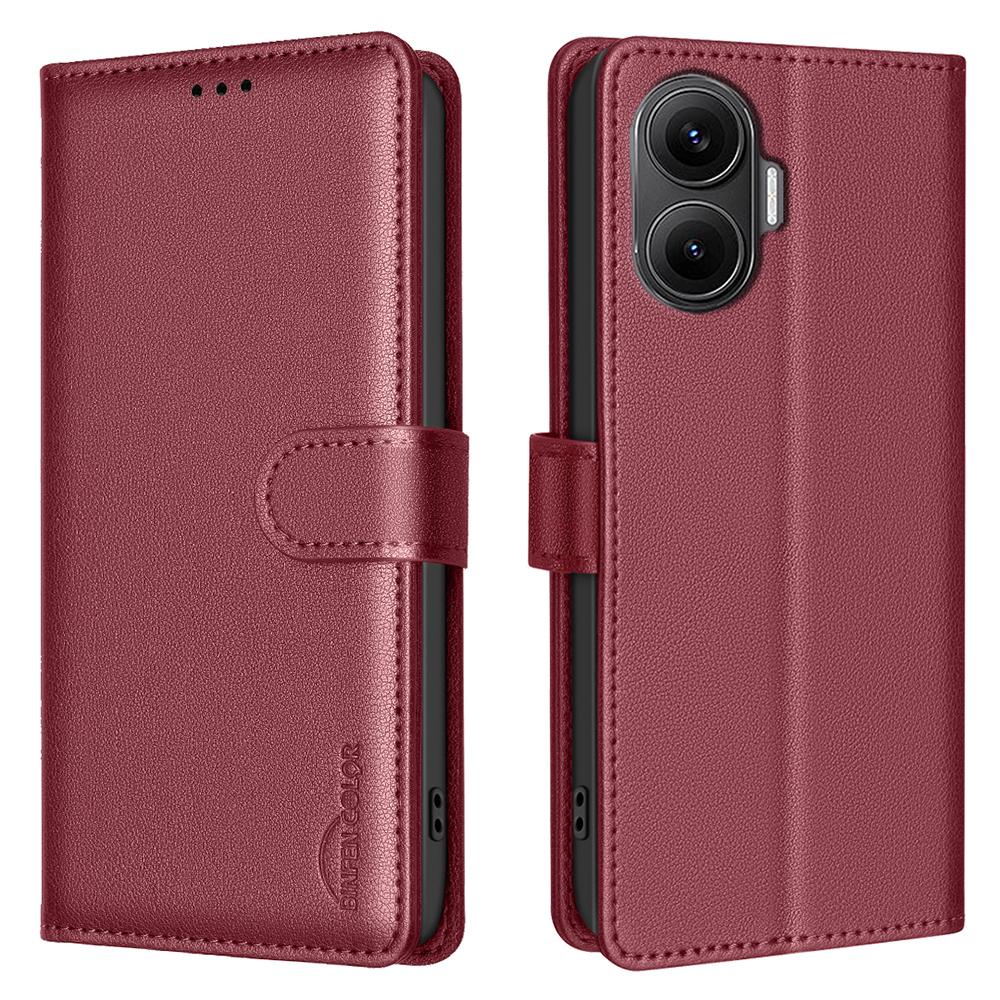 BINFEN COLOR BF32 For Xiaomi Poco F7 5G/Redmi Turbo 4 Pro 5G Leather Case Wallet RFID Blocking Phone Cover