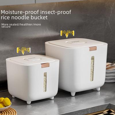 Cubo de arroz: Contenedor de almacenamiento apto para alimentos, a prueba de insectos y humedad, para arroz y harina