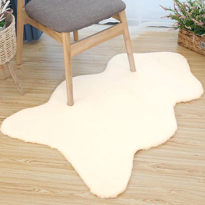 Faux Rabbit Fur Carpet Modern Home Decor Sofa Coffee Table Chair Cushion Soft Plush Luxury Imitation Fur Mat Bay Window Rug