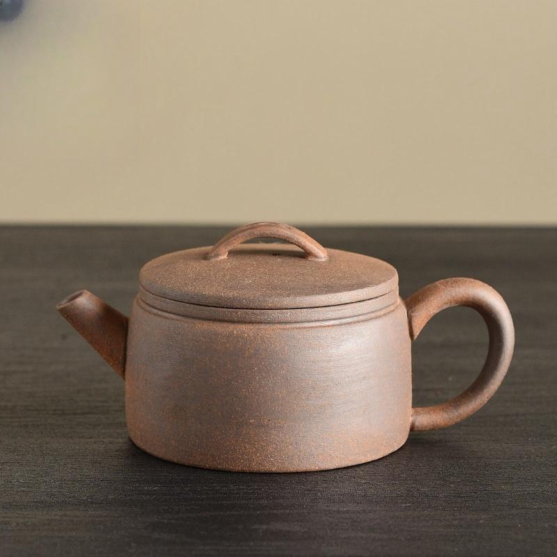 Raw Ore Rough Pottery Tea Pot, Handmade Tea Set, Single Pot, 120cc Small Tea Pot