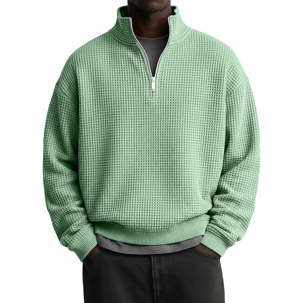 Herr Långärmad Tröja Sweatshirt Pacificozy Herr Enfärgad Dragkedja Långärmad Huvtröja
