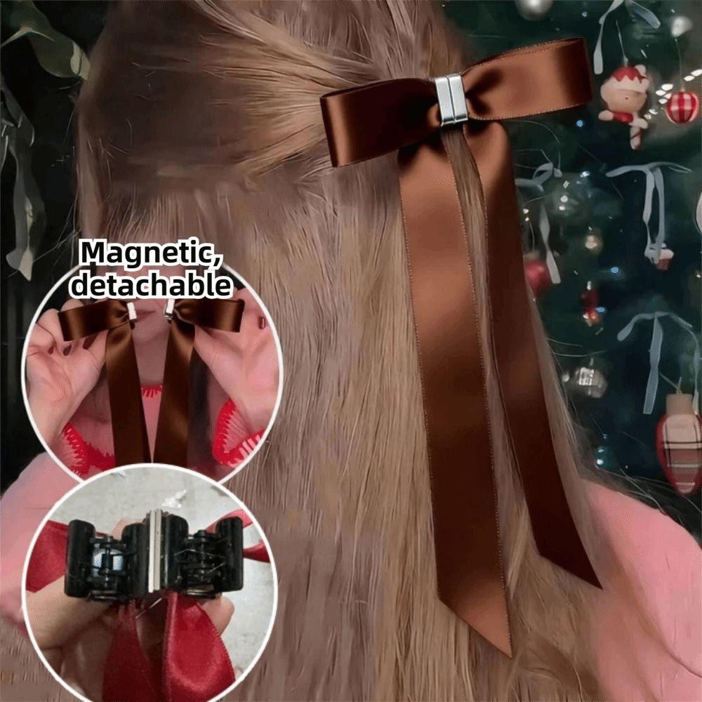 Long Ribbons Magnetic Hair Clip Strong Hold Elegant Hair Accessories  Change Hairstyling