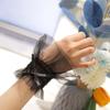 Women Wrist Cuffs Ribbon Bow Removable Ruffled Wedding Supply Bride Dress False Sleeves Tulle Flared Sleeves