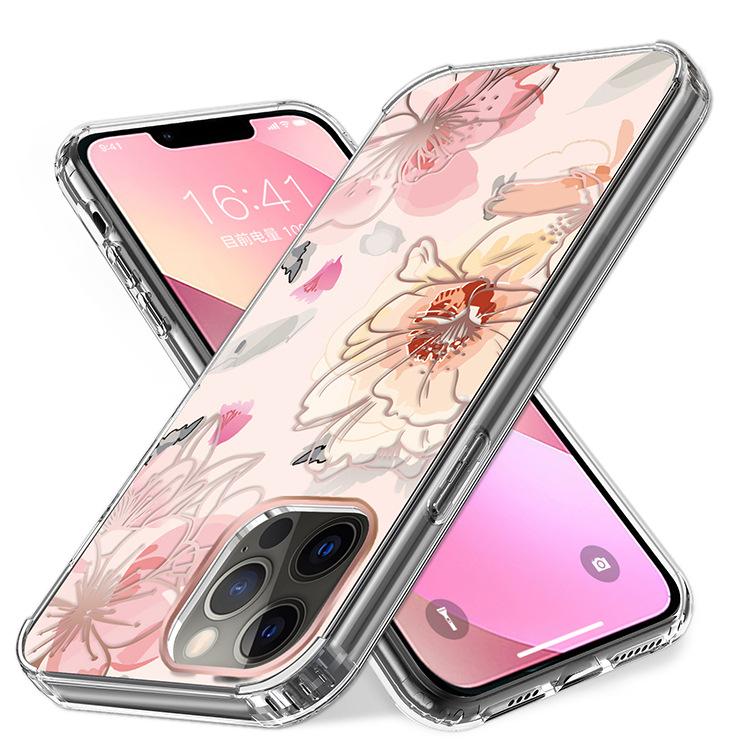 

For IPhone13 Promax Anti-fall IMD Flower Pattern 3D Electroplating IMD For iPhone13 PROMAX 6.7
