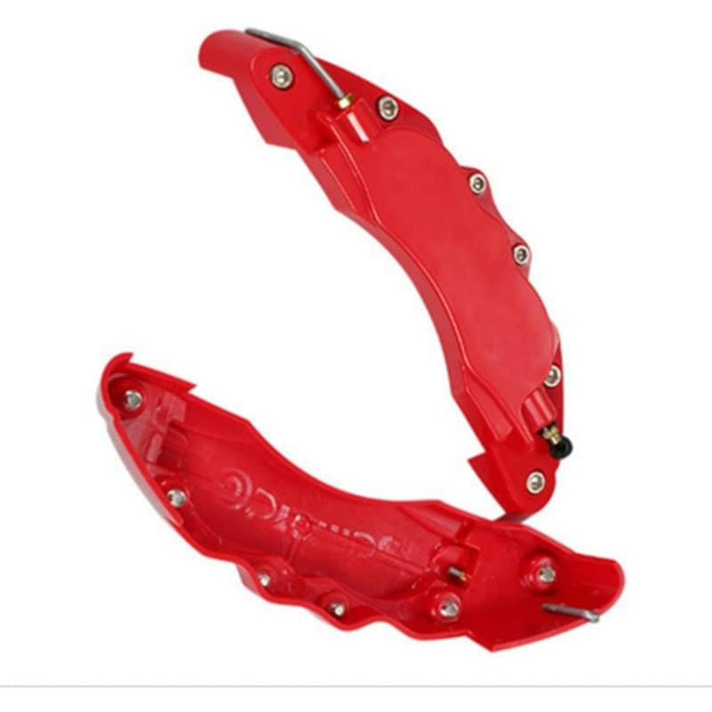 Caliper Cover, 2 Pairs Brake Caliper Covers, Red Style Front & Rear Covers, High Precision Car Disc Brake Protector for Wheel Hub
