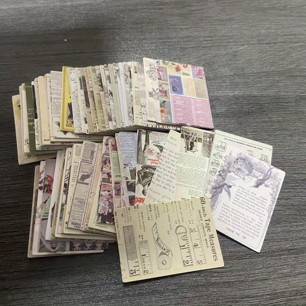 

100pcs Vintage Handwritten letter Material Paper Double-sided Printing Retro Memo Pads Notes for Scrapbooking Diary Journals DIY