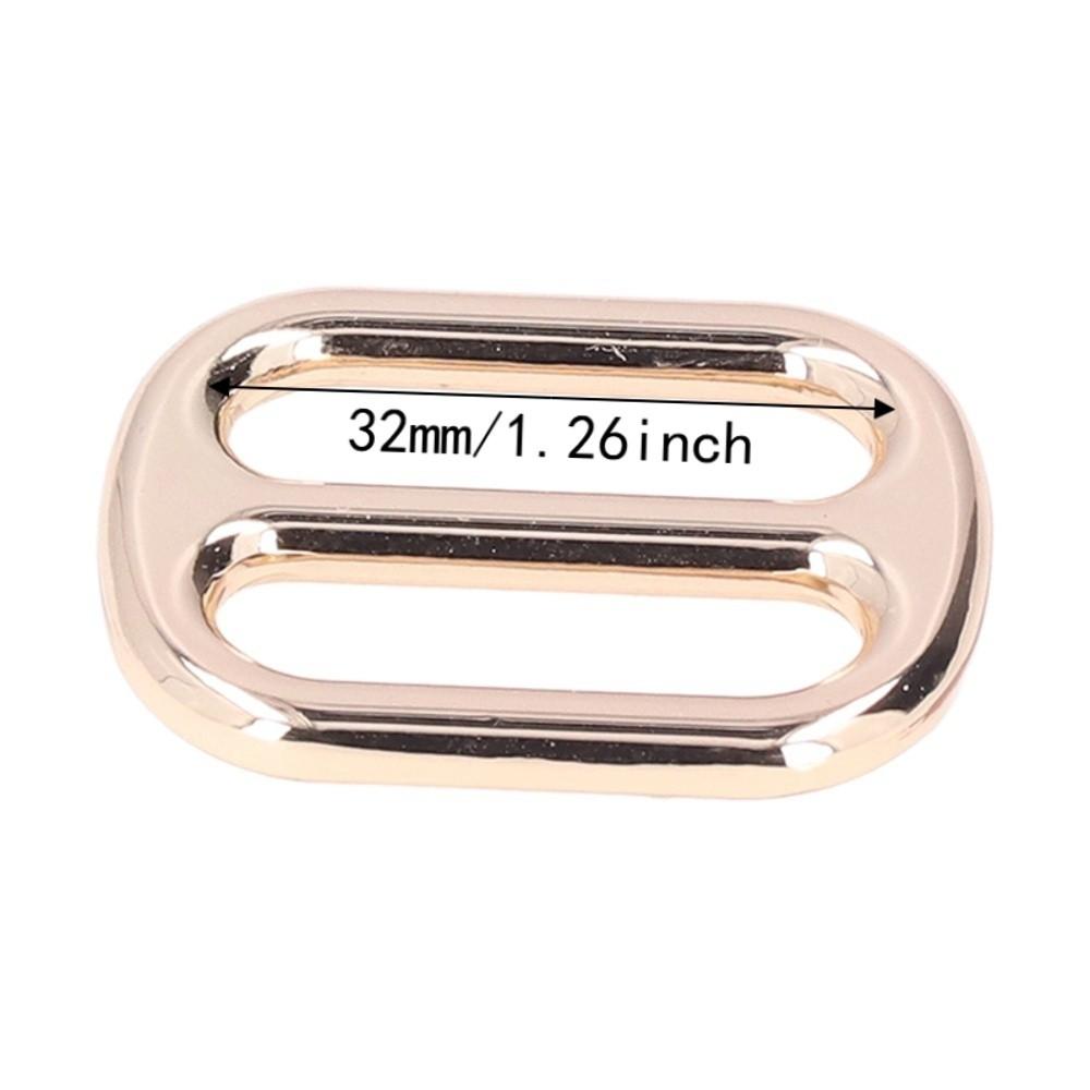 10PCS Zinc Alloy Strap Keeper Buckle Flat Shape Belt Slide Buckle Clothing Accessories