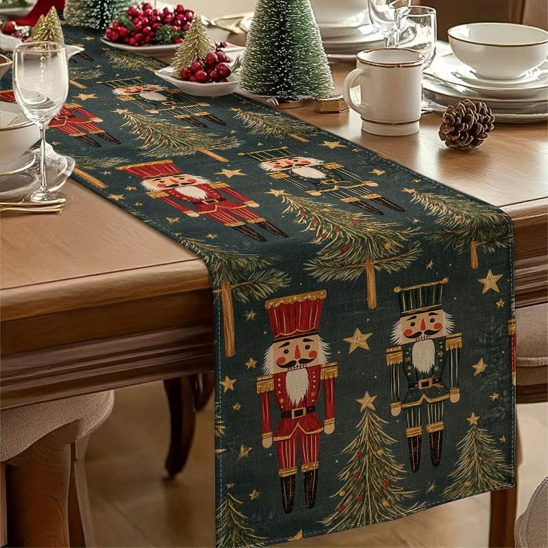 Christmas Table Runner Christmas Party Decor Rectangular Tablecloth for Festival Catering Decoration