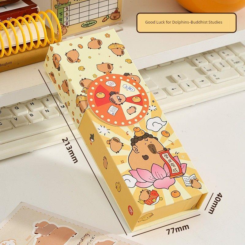 

Grade Three Class Two Kappabala Puffer a Good Paper Stationery Box 2025 Good-looking Student Stationery Waterproof Quantity Pencil Case Buddhist Learning