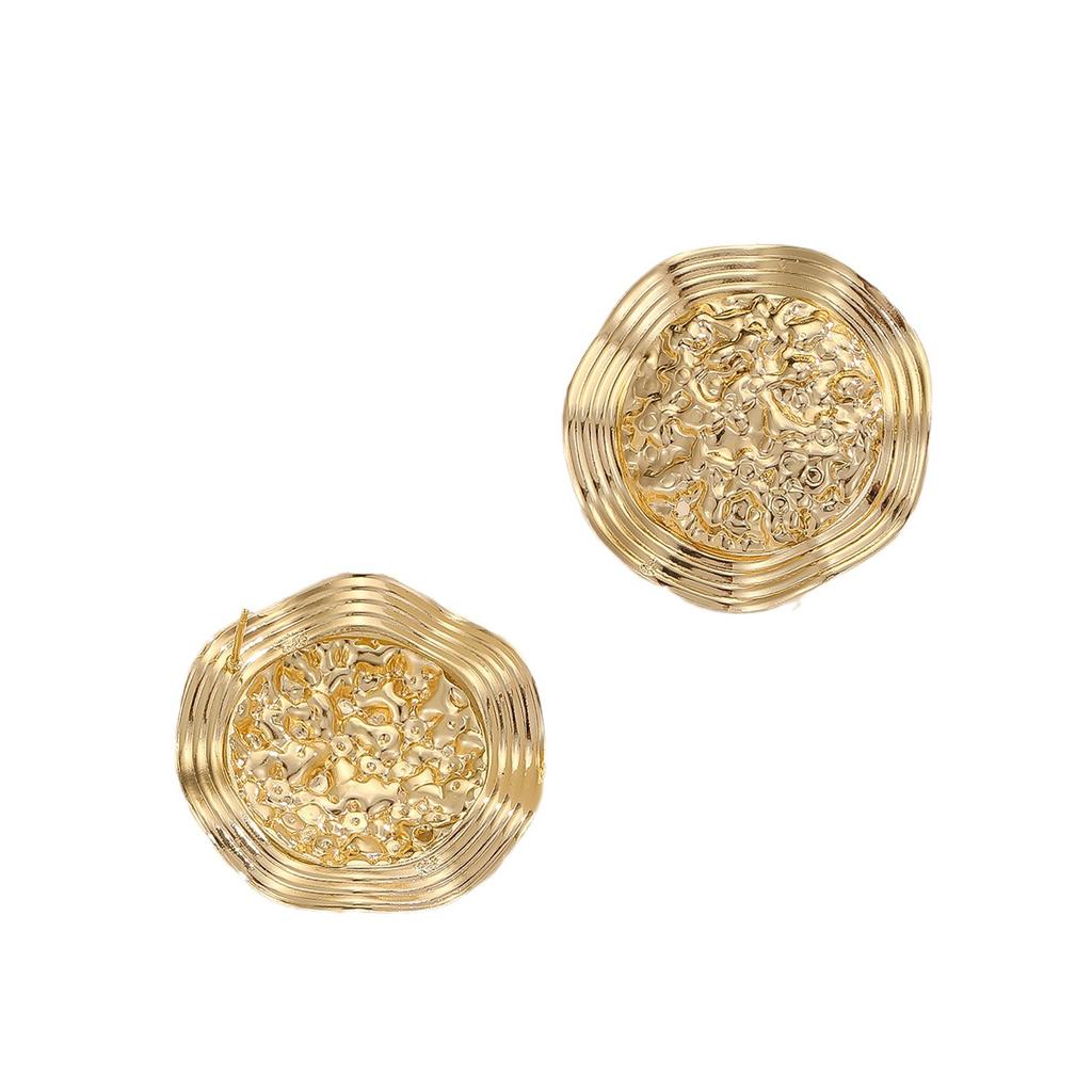 European and American Ins Niche Simple High-end Stud Earrings Women's Light Luxury Trend Gold Retro Versatile Earrings