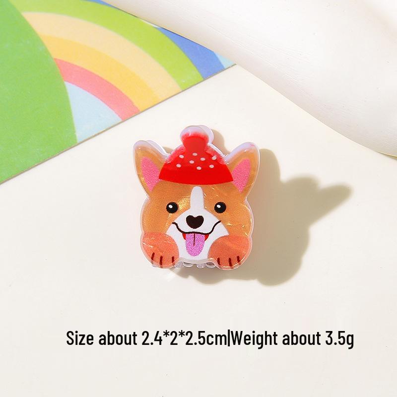 Niedliche Ozeantier Acetat Krallenklemme: Muschel, Delfin, Seestern, Welpen-Design