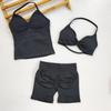 Neck Beauty Back Yoga Suit DF Sports Vest European and American Internet Celebrity Exaggerates Hips Shorts Training Peach Workout Clothes Women