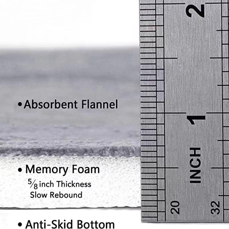 Bathroom Mat Bath Non-slip Carpets In Wash Basin Bathtub Side Floor Rug Shower Room Doormat Memory Foam 3D Pad