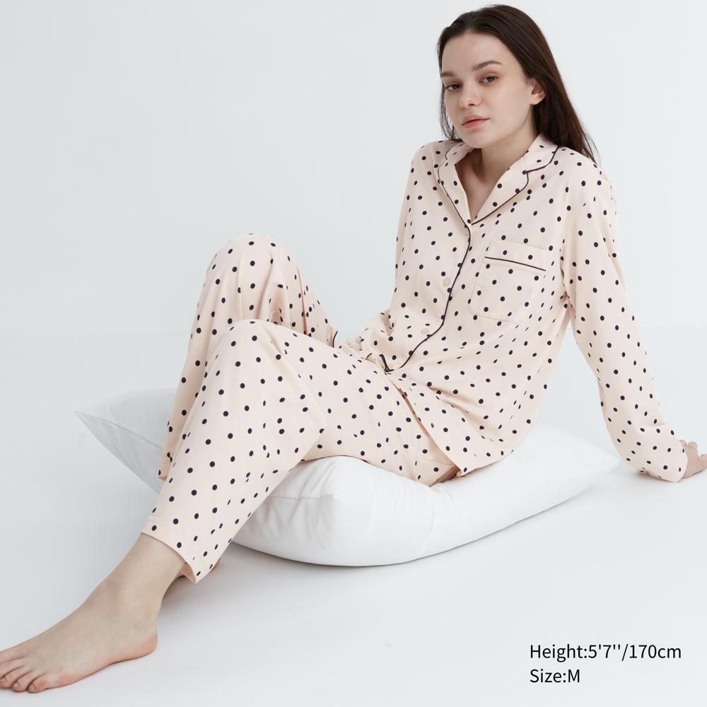 

UNIQLO AIRism Хлопковая пижама (Длинный рукав) точка