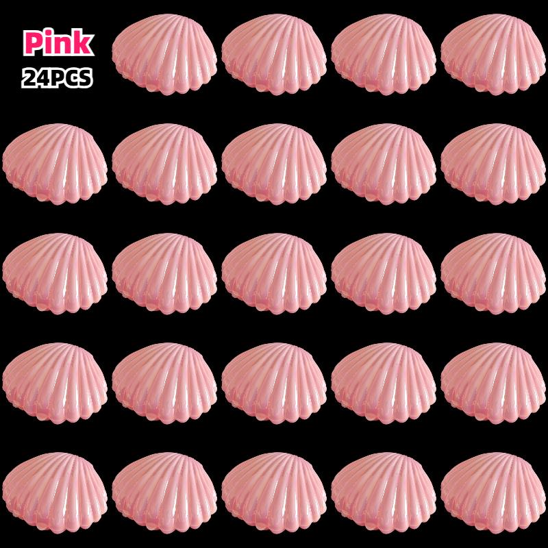 24pcs Seashell Candy Boxes Pastel Pink Turquoise Purple Blue White Wedding Birthday Beach Party Favor Candy Containers Box Decor