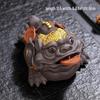 Shangqi Purple Clay Auspicious Golden Toad Tea Pet