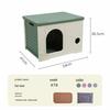 All-Season Outdoor & Indoor Rainproof Cat House: Semi-Enclosed Plastic Villa for Stray Cats & Dogs