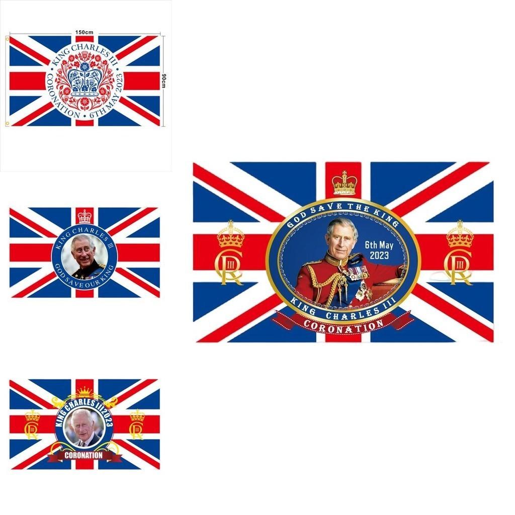 Wufudtp Charles Iii Flag Background Cloth 90x150cm Outdoor Union Jack Flag