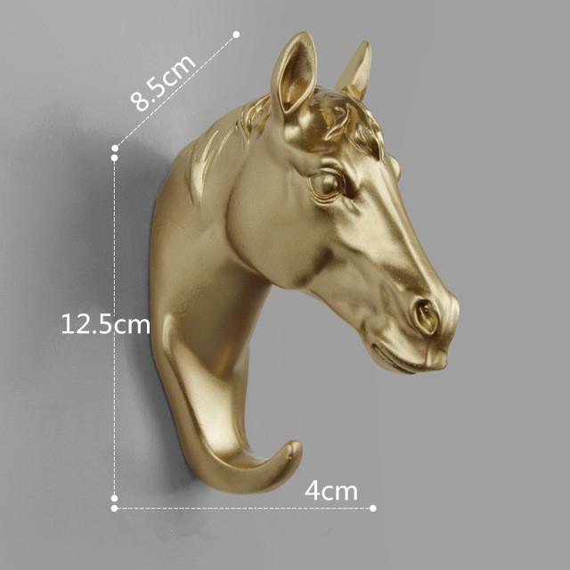 Home Decorate Wall Art Hook Resin Simulation Animal Head Craft Storage Hanger for Clothes Keychain Hat Room Decoration Accessori
