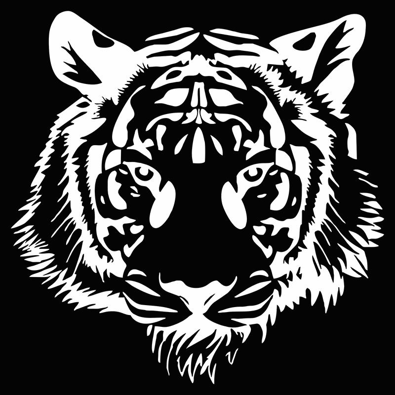 G217 20*20CM POWERFUL TIGER HEAD Personality Styling Car Sticker Automobiles Motorcycles Exterior Accessories Vinyl Decal