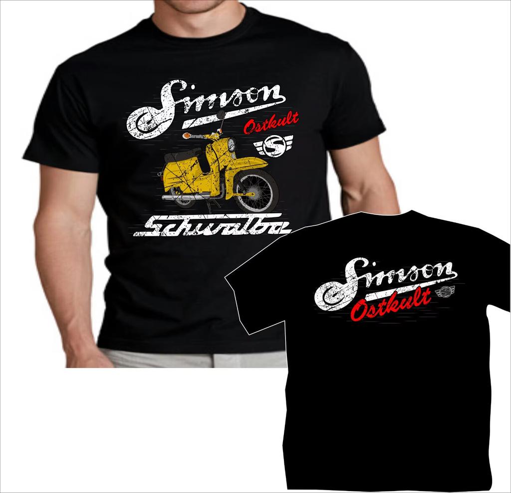 Simson Red, Blue and Green Swallow KR51 Motorbike T-Shirt 100% Cotton O-Neck Short Sleeve Summer Casual Mens T-shirt Streetwear
