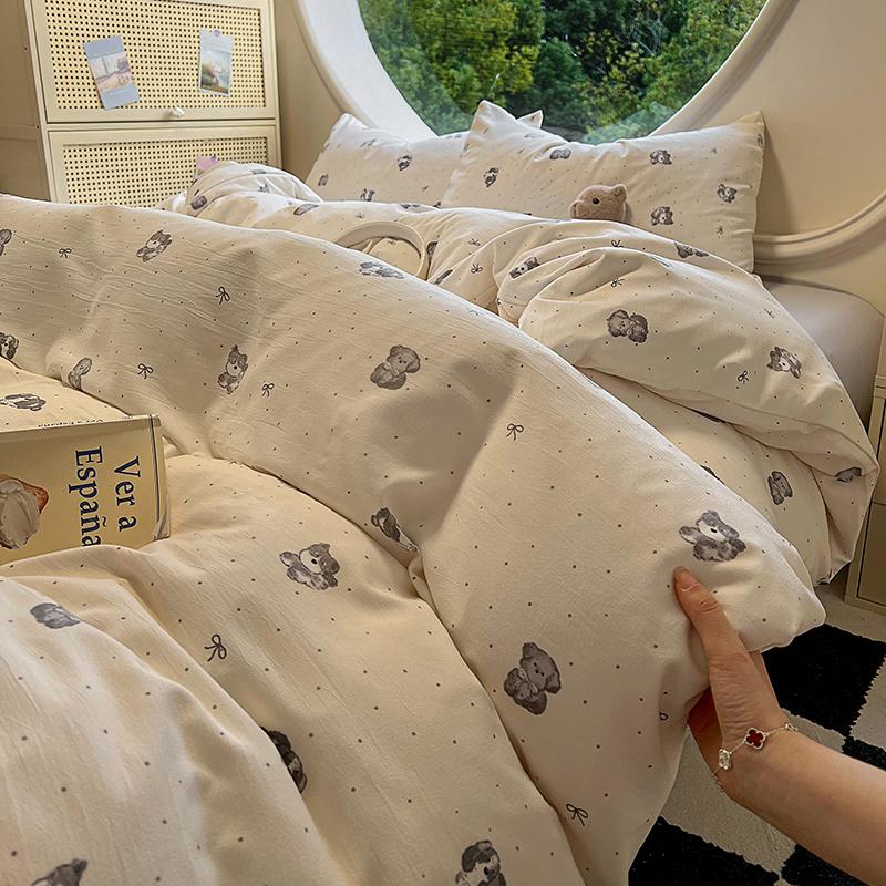 Floral Style Duvet Cover Soft Quilt Cover Single/Double/Queen Size Comforter Covers Girls Room Bedding (Pillowcase Need Order)