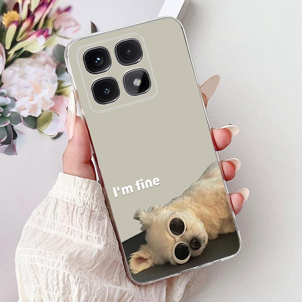 Phone Case For Xiaomi Mi 14T Pro Mi14T Cool Style Tiger Dragon Pattern Clear Soft Silicone TPU Back Cover Xiaomi 14t 5G Coques