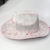 Sequins Cowgirl Hat for Women Pink Cowboy Hat with Cow Print for Theme Party