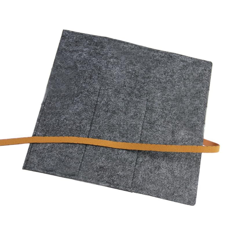 TEHAUX Pencil Felt Pencil x x School Stationery Portable Roll-Up Case, Holder, Foldable, Lightweight, 20.4 8.5 3cm, Pouch, Student,
