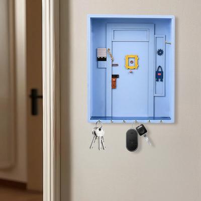 Suporte de Chaves de Parede Fofo Organizador de Chaves para Batente de Porta com Múltiplos Ganchos para Parede Hall de Entrada Banheiro Sala de Estar Escritório Presentes de Amizade