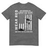 Red Friday Military Veteran Support Our Troops American Flag TShirt