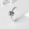 New Thai Silver Personality Creative Skull 925 Sterling Silver Jewelry Retro Hip Hop Style Twist Exquisite Opening Rings R189