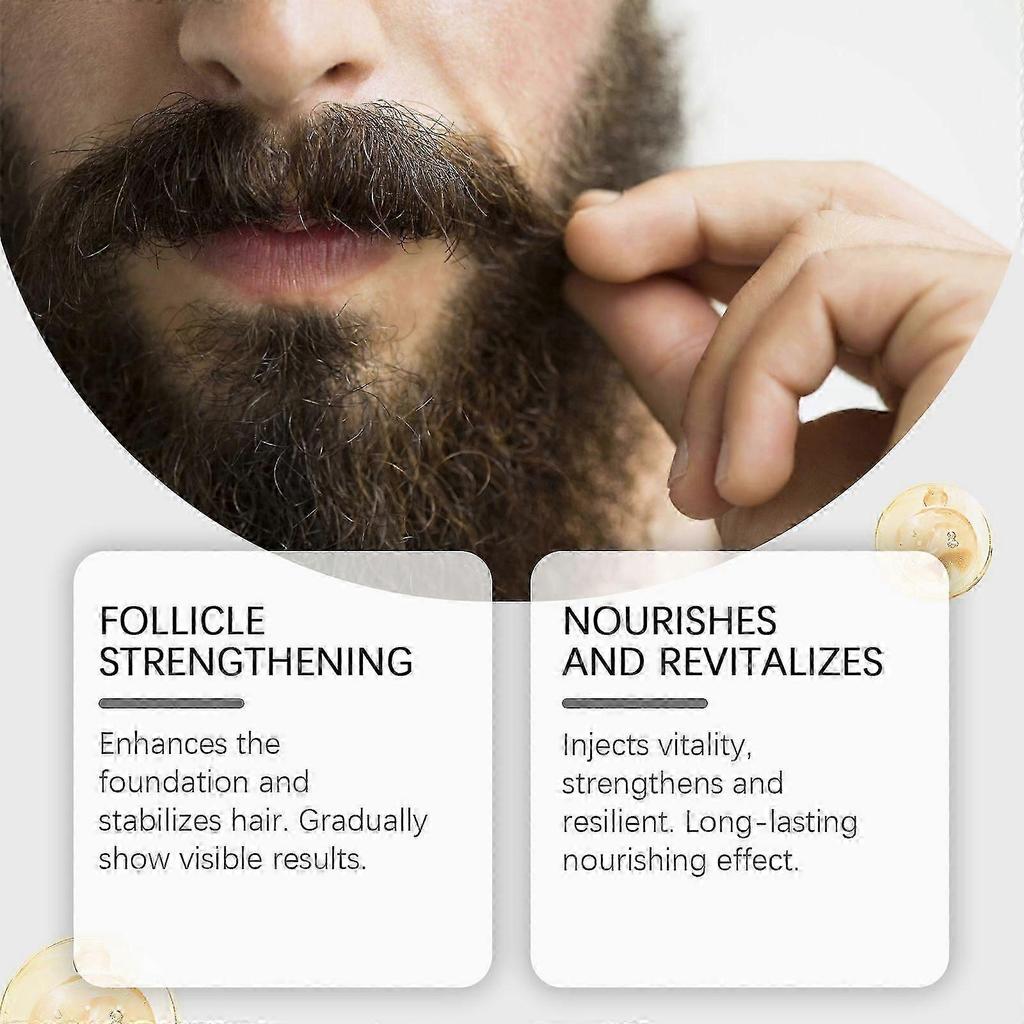 Men's Hair & Beard Nourishing Oil Strengthens Follicles, Enhances Resilience & Shine, 30ml