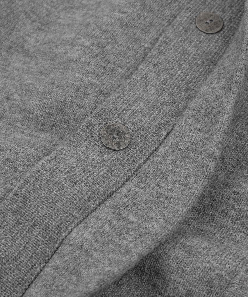 LETTERCOMO Signature Hidden Wool Knit Jacket Grey