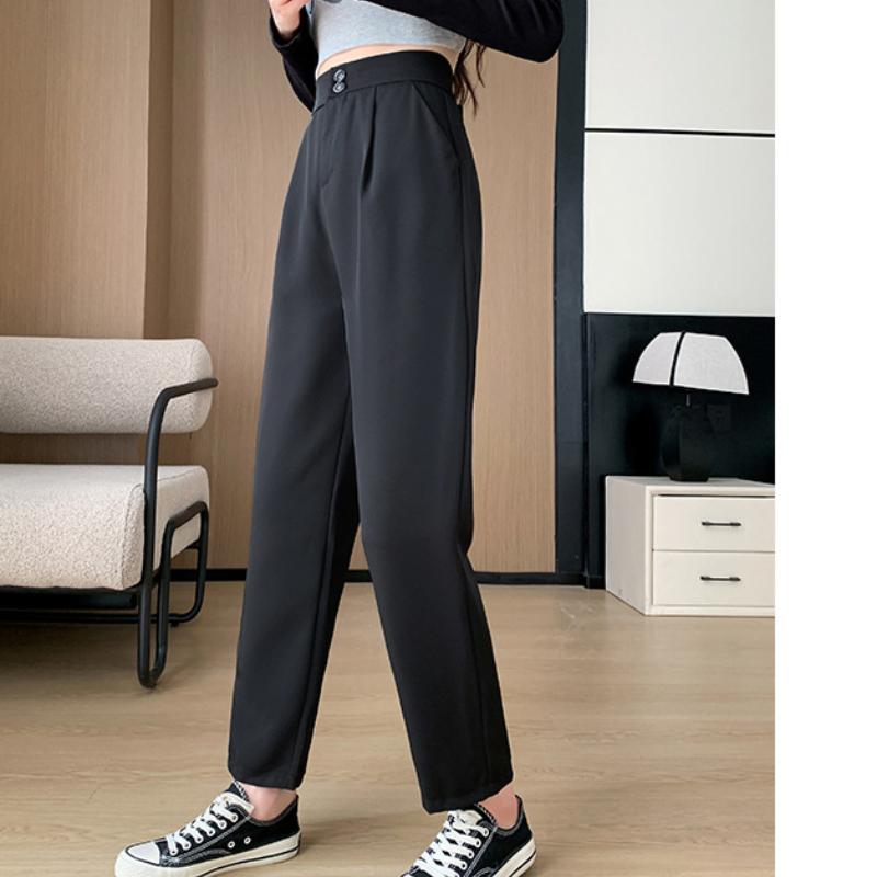 New Spring and Summer High Waist Slimming and Drooping Feeling Nine-point Versatile Korean Version of Harun Suit Cigarette Pipe Carrot Feet Pants