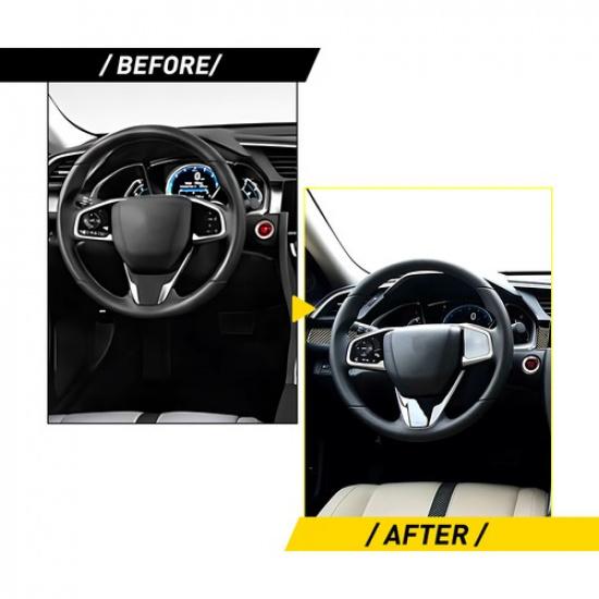 Carbon Fiber Center Dashboard Console Cover Trim Sticker For Honda Civic 16-21 A
