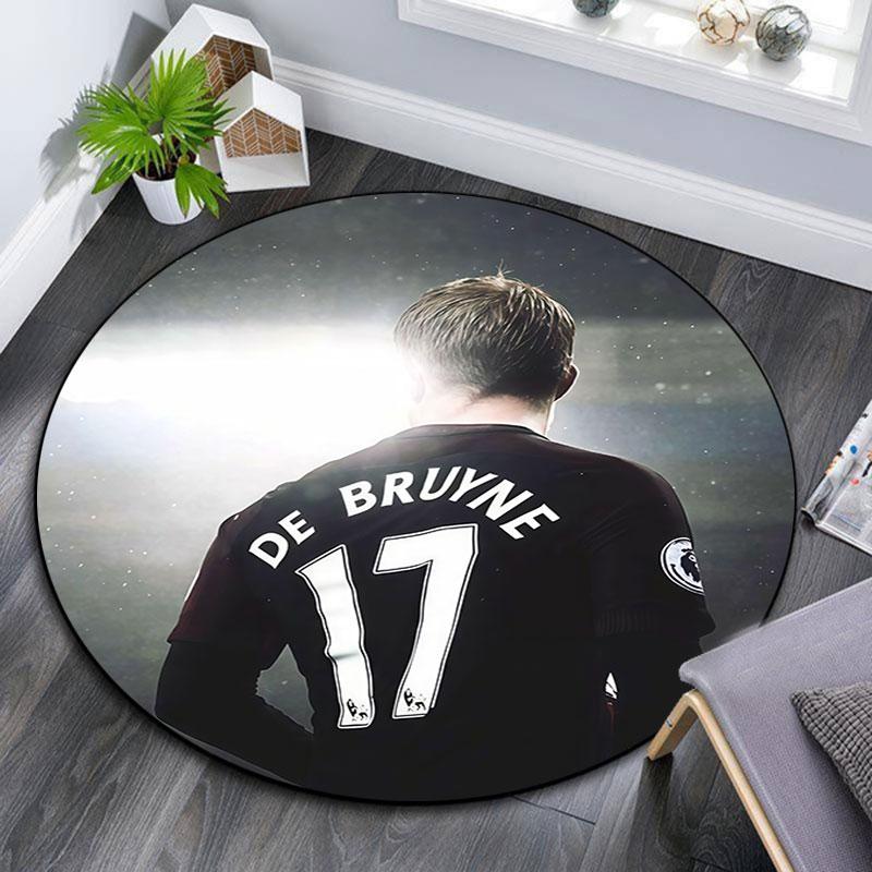 KDB17 Printed Round Rug, Non Slip Washable Circular Carpet For Living Room Bedroom Playroom, Sports Fan Decor, Holiday Birthday Gift 80cmx80cm