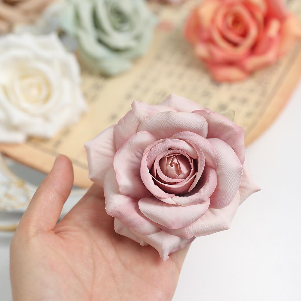 3/5/10Pcs Rose Artificial Silk Fake Flowers for Home Room Decoration DIY Accessories 8cm Fake Flowers Wedding Brides Party Decor