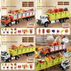 Alloy Transport Truck Toy Set For Kids With Lights And Sound For Playroom Fun